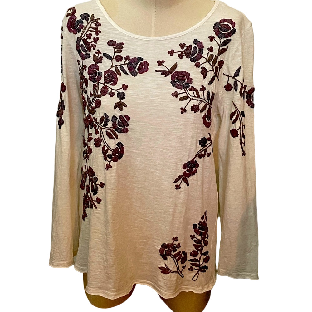 Embroidered Floral Top